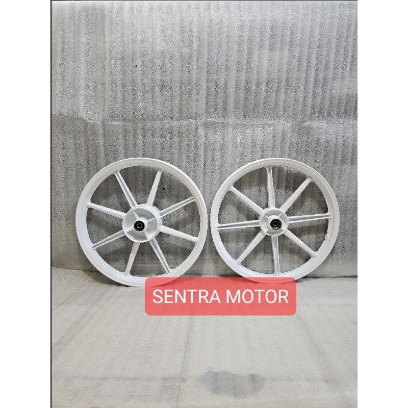 Velg racing SUPRA X 125 dobel dis swant palang 8 warna putih dan hitam depan belakang cakram