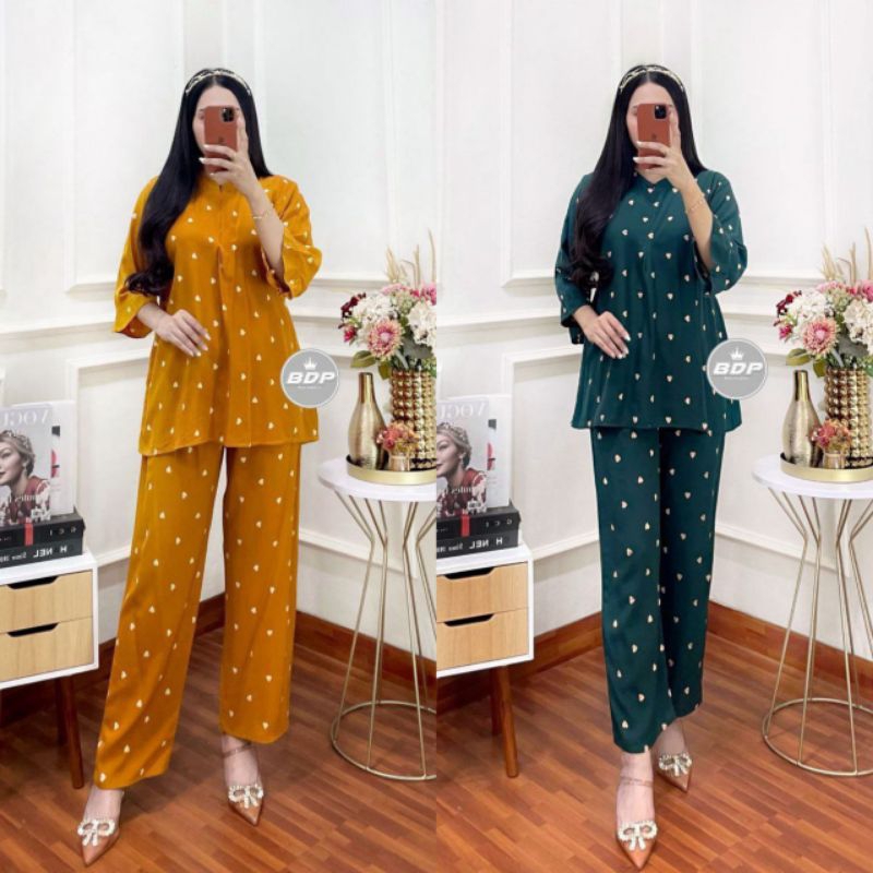 DASTER SETELAN PANJANG RAYON ADEM ASLI PEKALONGAN
