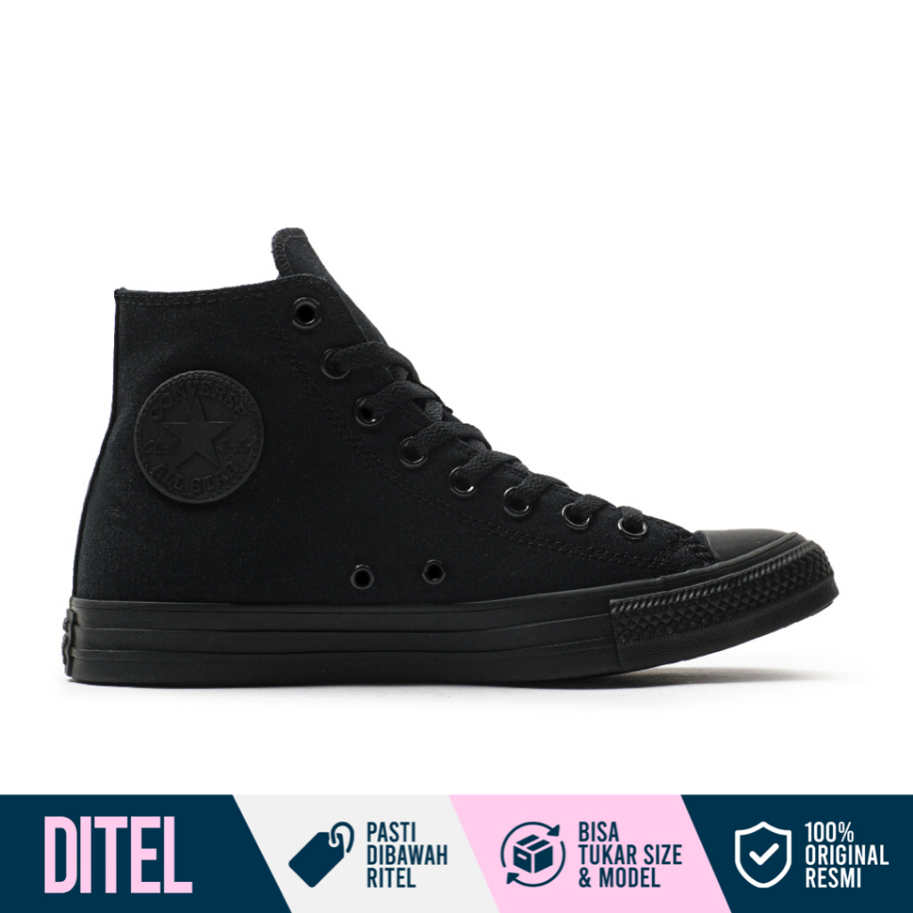 Converse CTAS Canvas High Black Monochrome M3310C