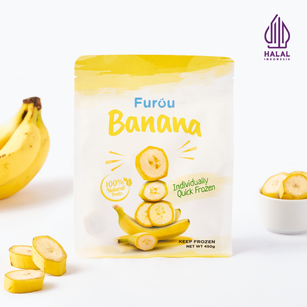 

FUROU Frozen Banana (IQF) | Buah Pisang Beku | 450 gram
