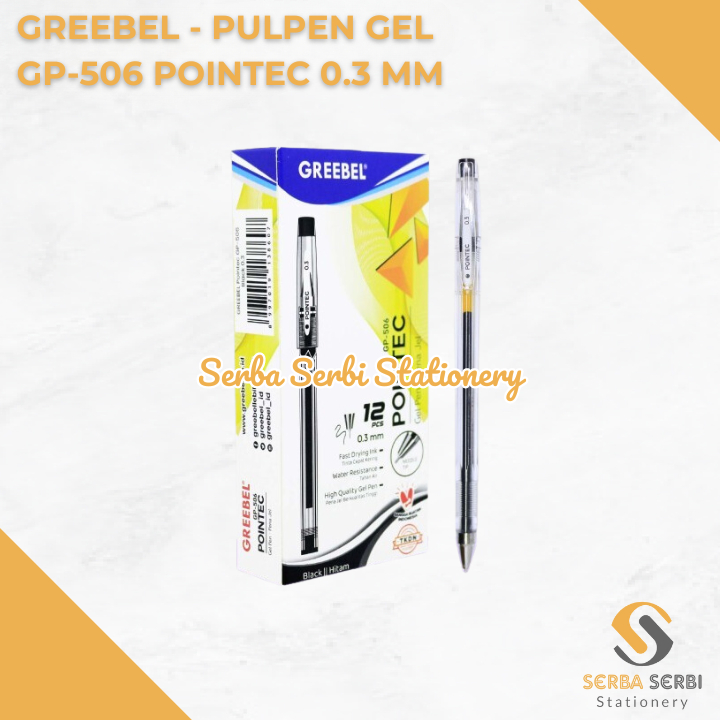 

GROSIR (1 BIJI) GREEBEL - BALLPOINT / PULPEN / BOLPEN / BOLPOIN / PEN GEL GP-506 POINTEC 0.3 MM