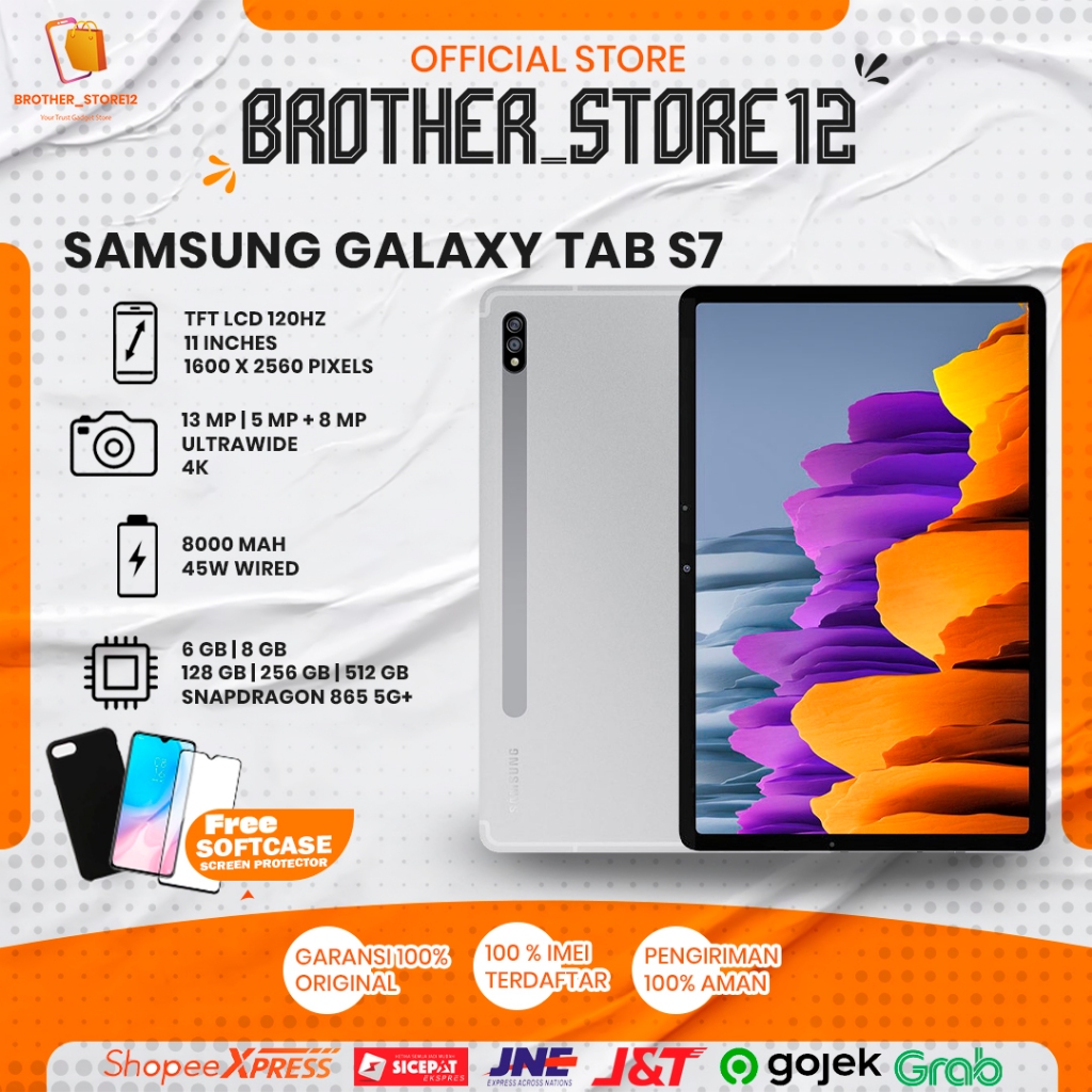 Samsung tab s7 sein second original 11 inchi