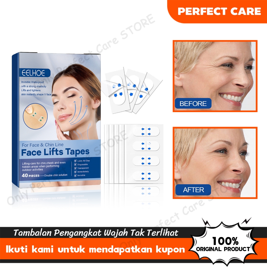 Ready EELHOE Face Lifts Tapes Plester Pengangkat Wajah Tak Terlihat Plester V Untuk Mengurangi Kerut