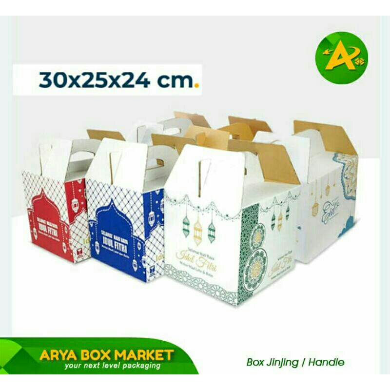 

Box Parcel Jinjing 30x25x24cm LEBARAN/Kardus/Paket/Idul Fitri/Hampers