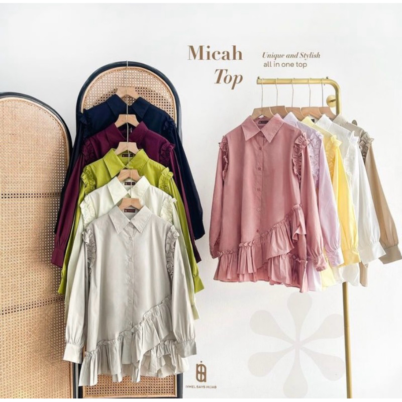 iymelsayshijab Micah Top - Taupe, Cream Beige