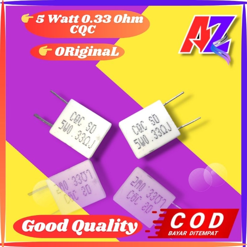 Resistor 5 Watt gepeng 0,33 ohm CQC