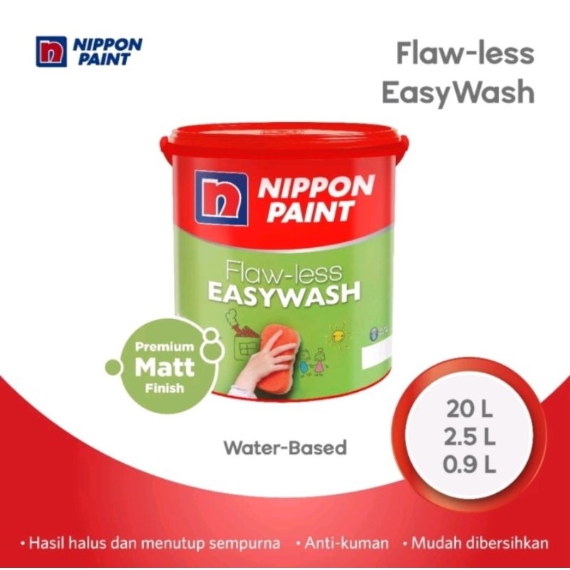 NIPPON FLAWLESS EASY WASH TINTING -CAT INTERIOR PREMIUN NIPPON PAINT-CAT TEMBOK YANG BISA DI BERSIHK