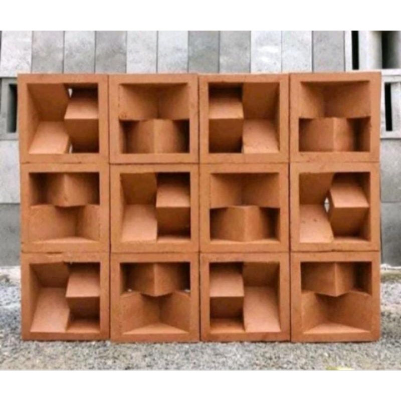 Roster beton minimalis tipe M (dua muka)