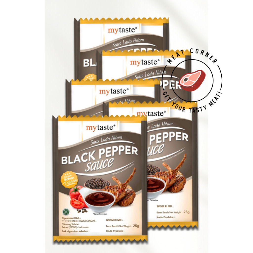 

MY TASTE SAUS BLACK PEPPER 25 GR MEAT CORNER Kota Bambu
