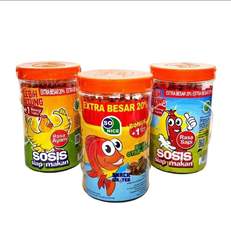 

Sosis So Nice ayam toples @525gr ( 1 karton )