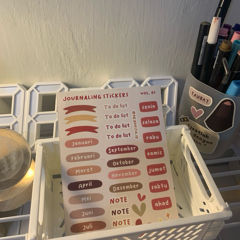 

(Vol. 01) Stiker Journaling Daily Activity Stiker Aesthetic Tumblr Bujo Priority To do list Note Memopad