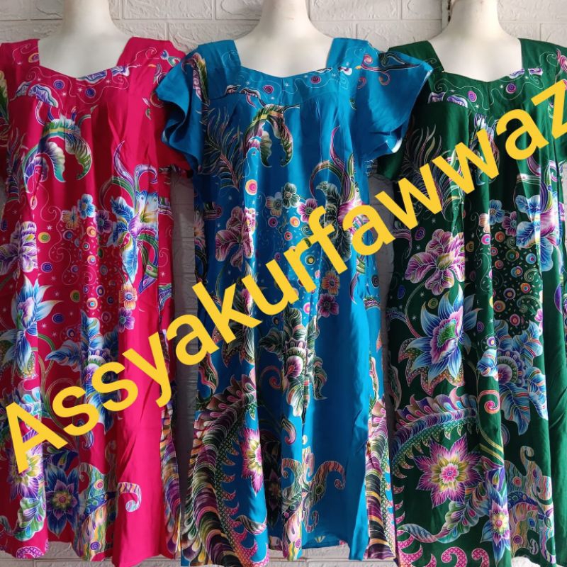 DASTER BATIK LIE ING MOTIF BUNGA CANTIK