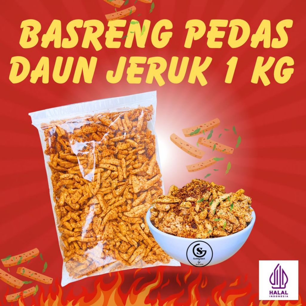 

.BASRENG PEDAS DAUN JERUK 1KG BASO IKAN GUDANGSNACKTGR