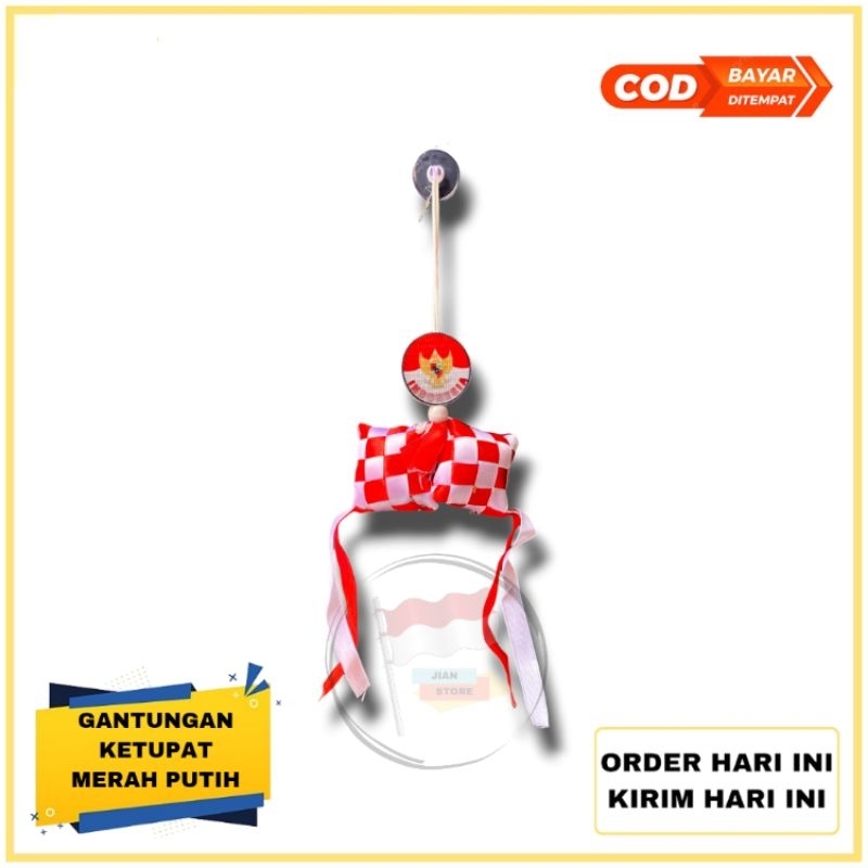 Gantungan Bendera Ketupat Merah Putih