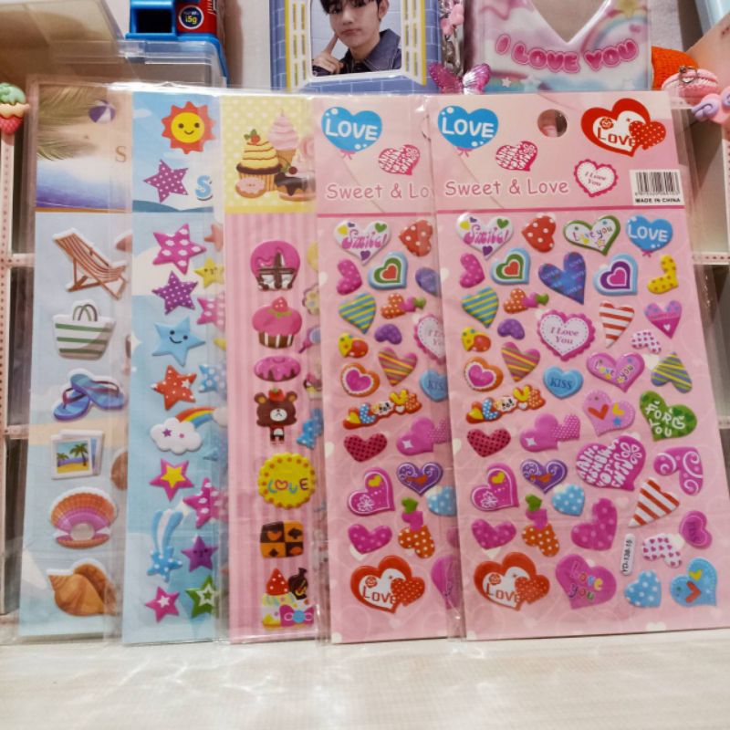

Sticker Timbul/ Stiker Deco Journal Scrapbook 3D/ Tempelan Hiasan Buku/ Sticker Anak