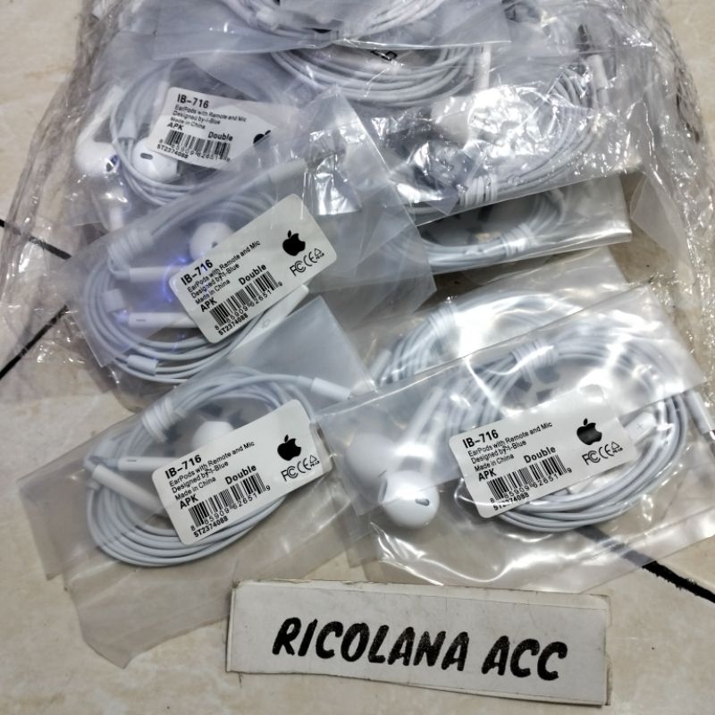HEADSET HF CABUTAN IPHONE ORI HEADSET IPHONE ORI GROSIR MURAH