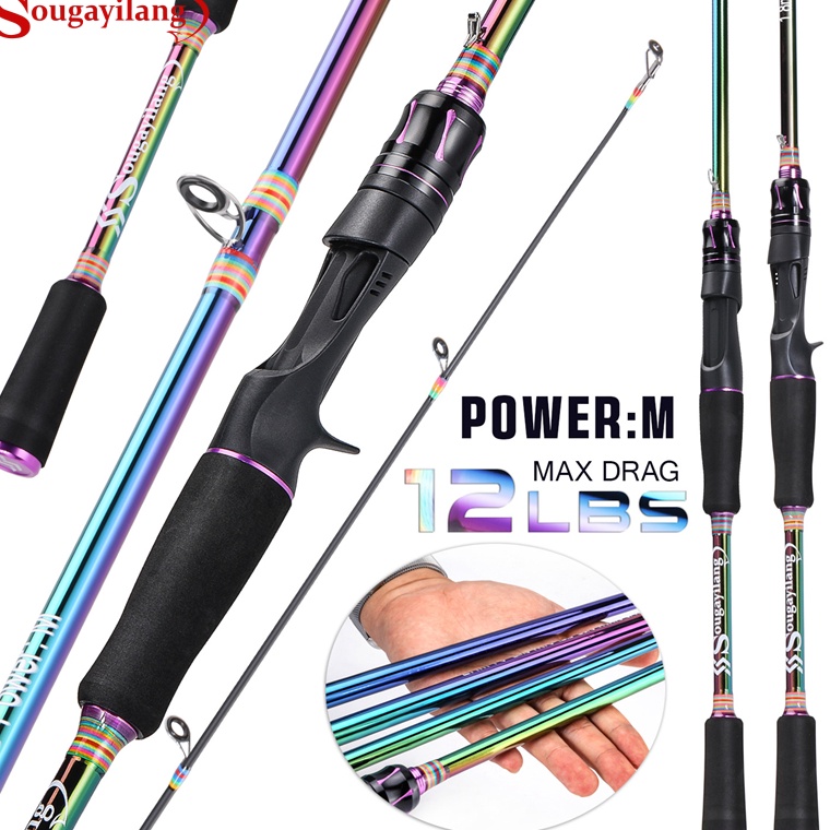 PALING LARIS Sougayilang Joran Pancing 612LB 1821cm Joran 2 Bagian Carbon Fiber Joran UL Joran BC