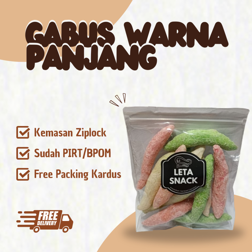 

[LETA SNACK] Gabus Warna 500 gram / Gabus Manis Warna Warni / Gabus Manis / Cemilan Murah