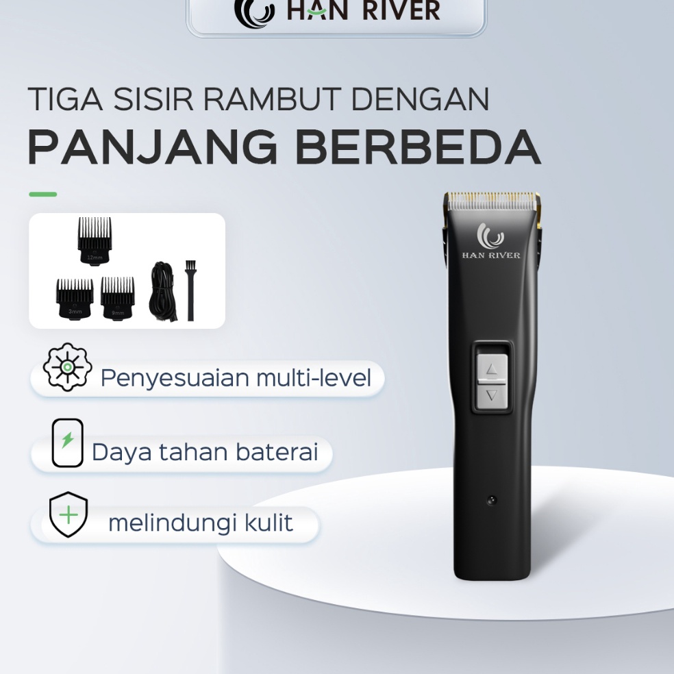siap kirim HAN RIVER Alat cukur rambut Listrik hair clipper Cukur rambut alat potong rambut Mesin Cu