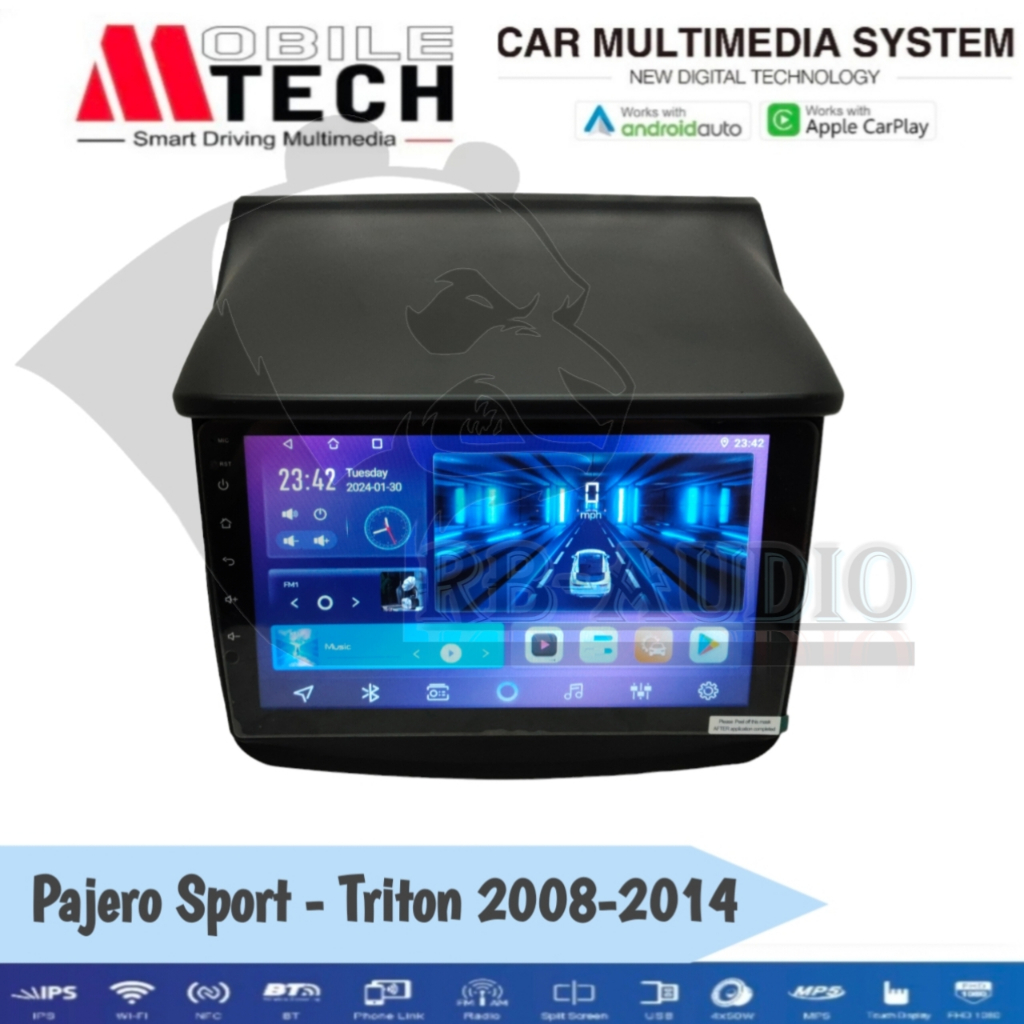 Head Unit Android Mtech For Pajero Sport - Triton 2008-2014 9 inch