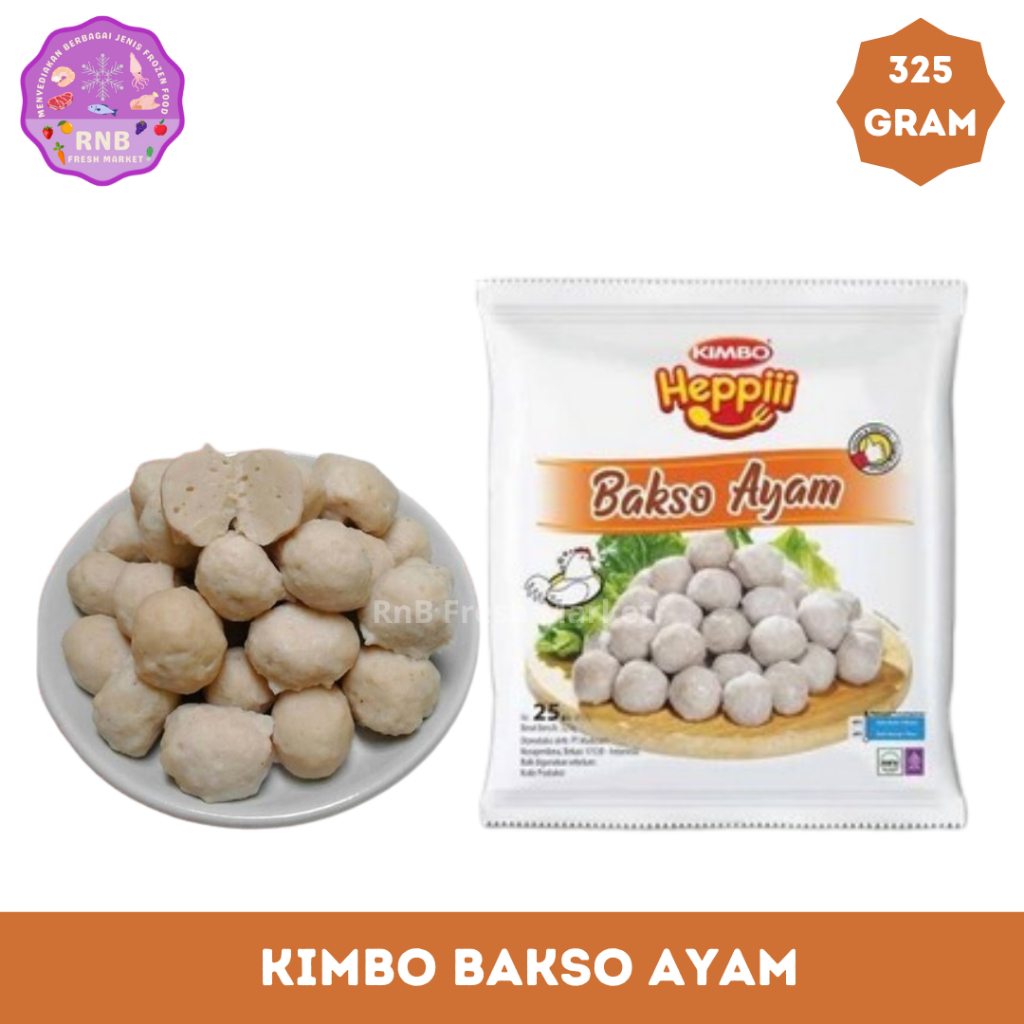 

Kimbo Happiii Bakso Ayam Netto Isi 25 Pcs Netto 325 Gram