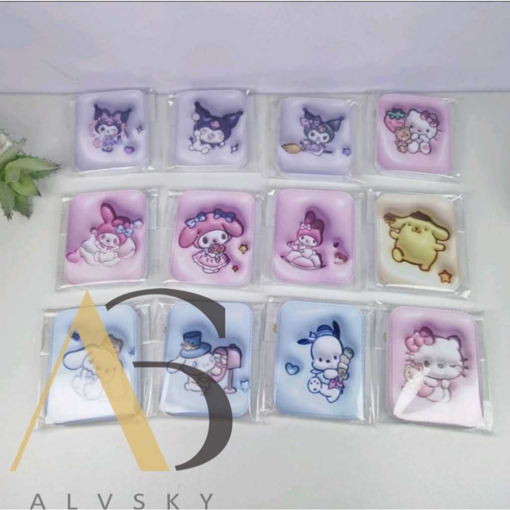 KACA SISIR MINI 3D ART KARAKTER LUCU / CERMIN RIAS MINI LIPAT ANAK