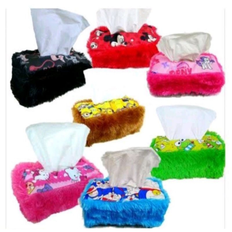 COVER TISU BULU KARAKTER/SARUNG COVER TISU MOBIL