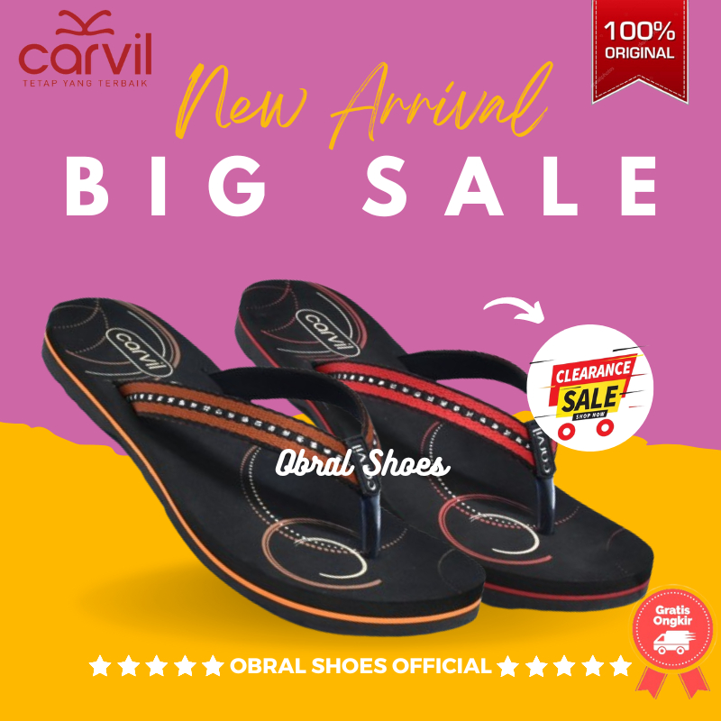 Carvil Gracia -L Sandal Jepit Spons Teplek Wanita ORIGINAL 100%