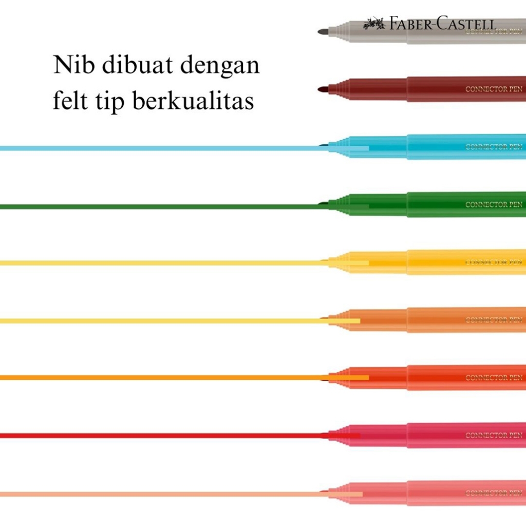 

mdn Konektor Pen Faber Castell / Spidol Warna Set 12 Warna Neon Pastel / Connector Pen Pastel Neon