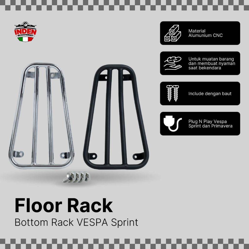 Floor Rack VESPA Piaggio untuk Sprint 150  Rak Tengah Vespa Sprint