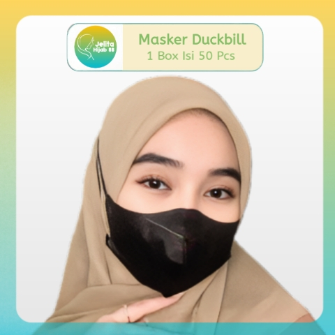 Masker Duckbill Garis 3 Ply Face Mask 1 Box Isi 50 Pcs