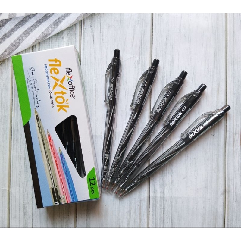 

(12PC) BULPOIN FLEXOFFICE FO-GELB036 FLEXTOK HITAM 0.7