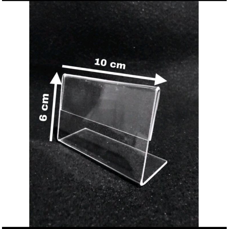 

papan nomer meja akrilik 6cm x 10cm model L landscape