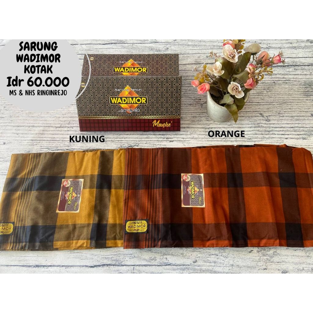 SARUNG WADIMOR MOTIF KOTAK-KOTAK / SARUNG PRIA WADIMOR / WADIMOR SARUNG DEWASA / WADIMOR SARUNG KATU
