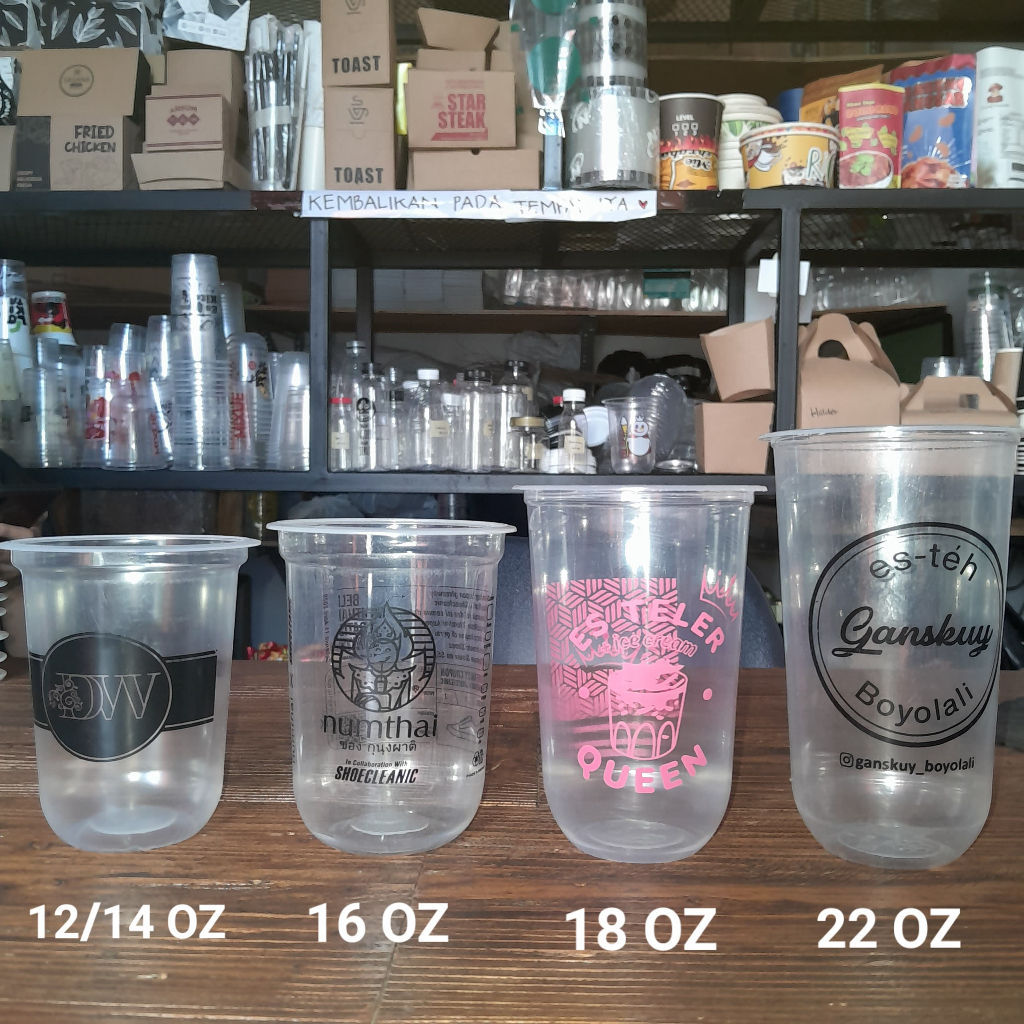 CUP OVAL 12/14 OZ & 16 OZ & 18 OZ & 22 OZ