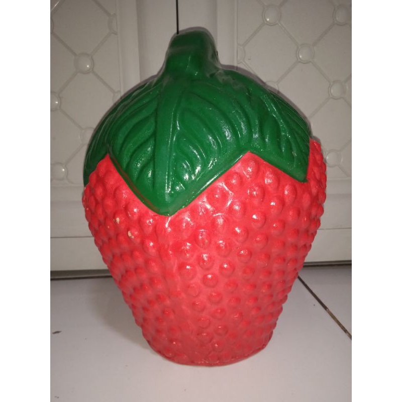 0Celengan Strawberry jumbo Tanah Liat Gerabah Tanah Liat Bakar Keramik
