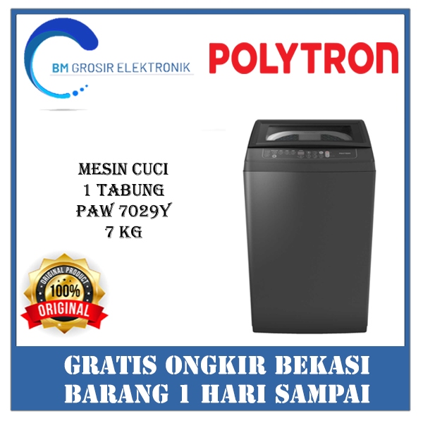 POLYTRON MESIN CUCI PAW 7029Y MESIN CUCI 1 TABUNG 7KG