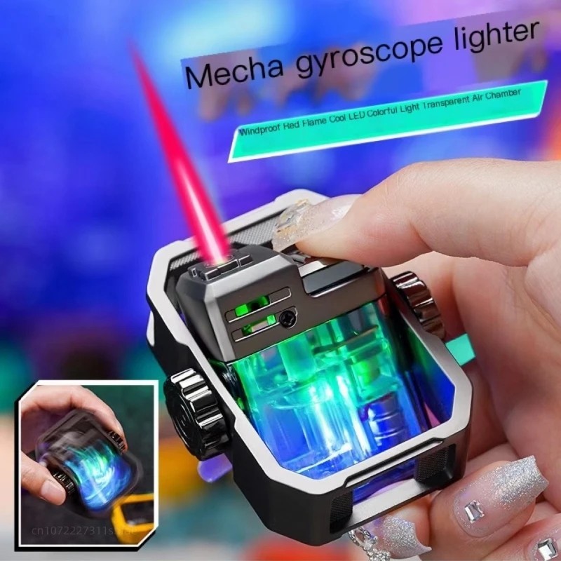 korek api SPINNER GAS GEN 7 FLABOX Senter spinning gyro jet lighter transparant