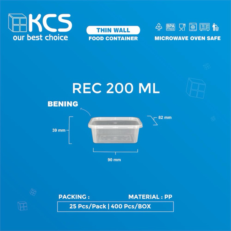 KCS Thinwall REC 200ml 1 Kardus