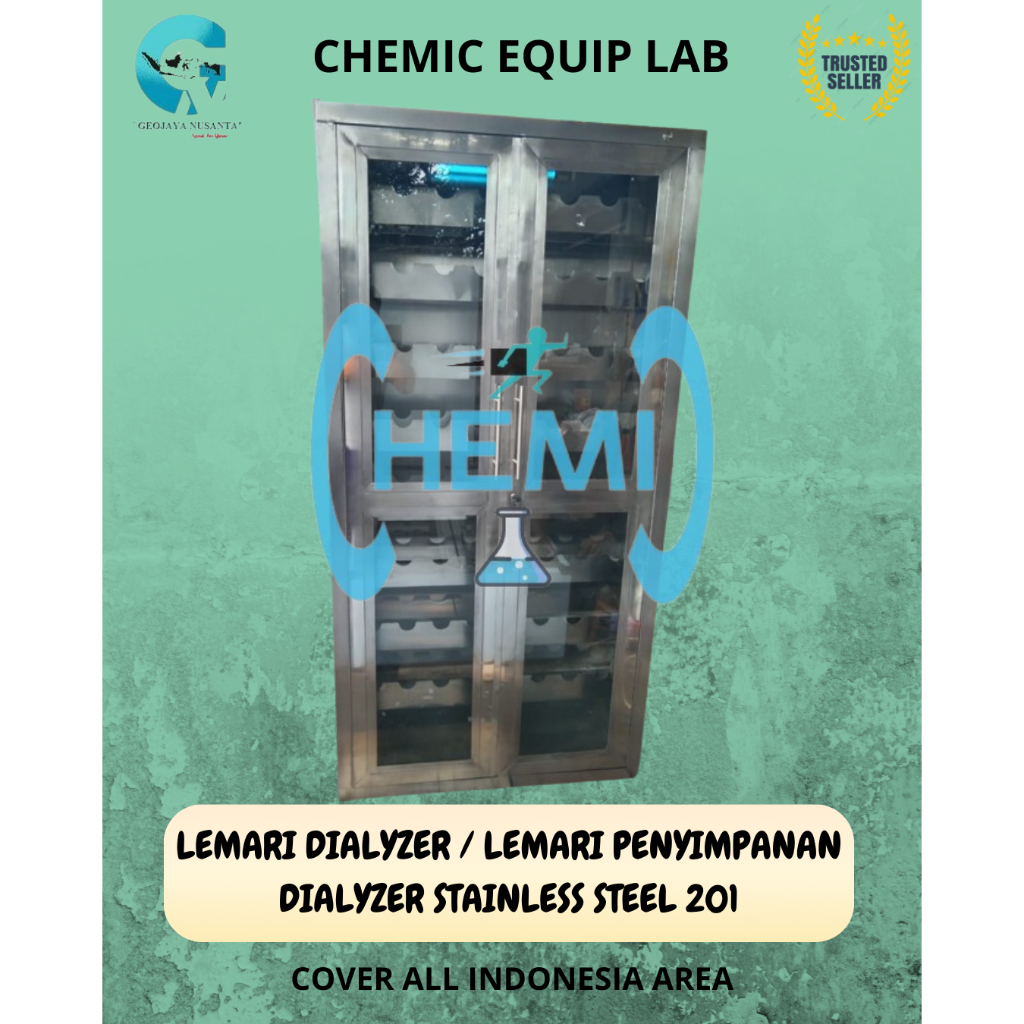 LEMARI DIALYZER / LEMARI PENYIMPANAN DIALYZER STAINLESS STEEL 201