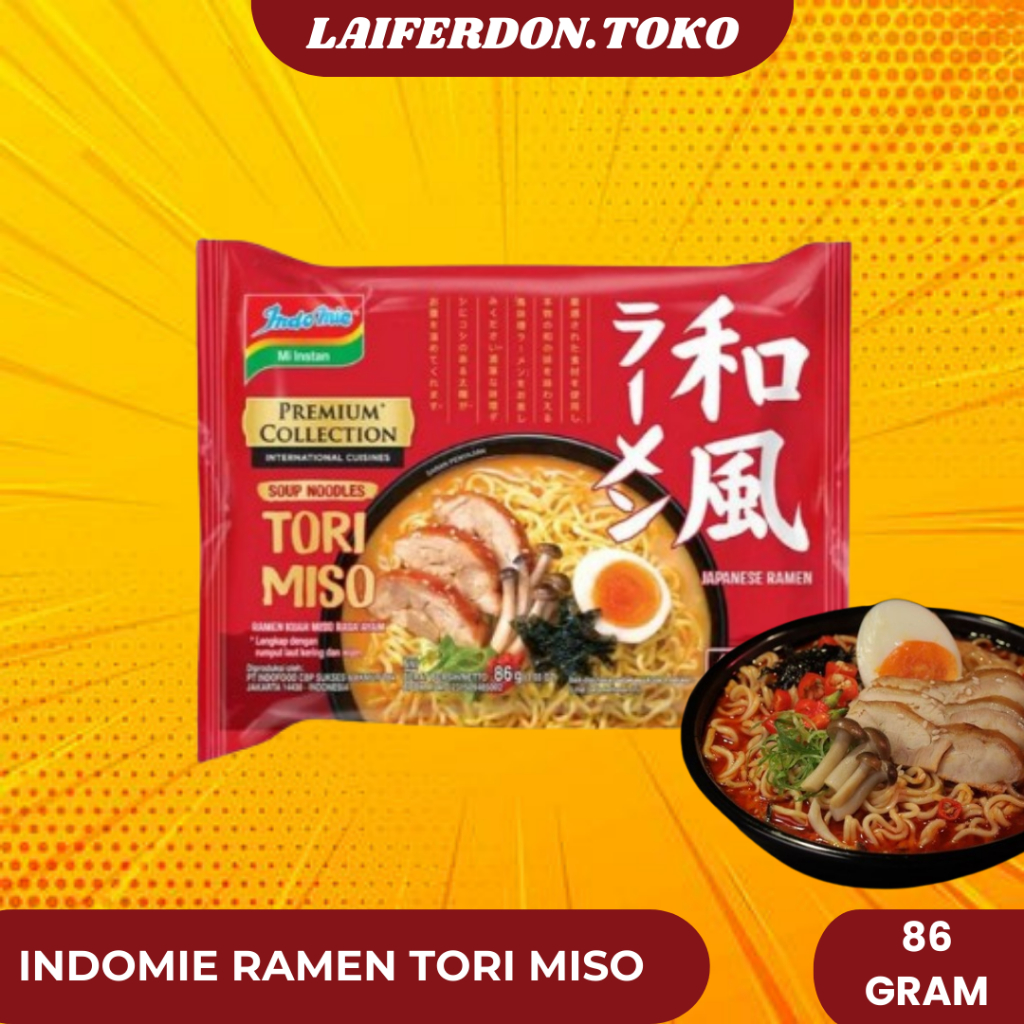 

Indomie Mi Instan Premium Tori Miso Japanese Ramen 86 g