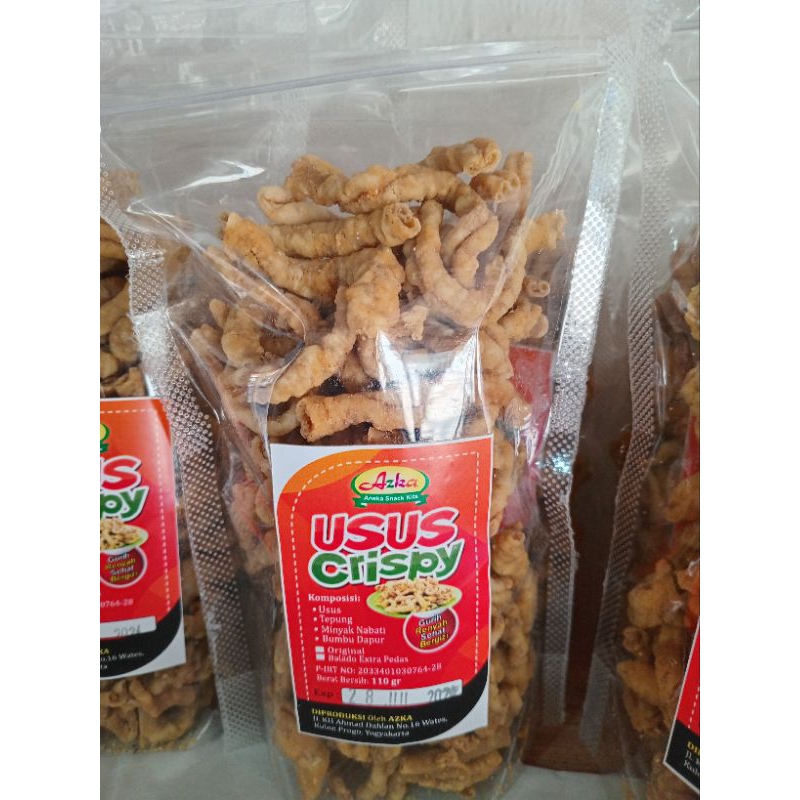 

Keripik Usus Gurih Renyah tidak berasa bau 110 gr