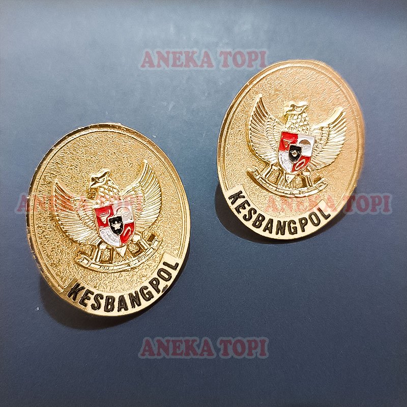 Bros Pin Oval Kesbangpol Pin Garuda Kesbangpol Oval - Aneka Topi