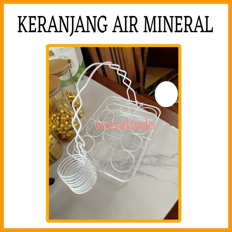 RB Keranjang Aqua gelas mbs rak air mineral besi tempat aqua gelas 12 lobang anti karat