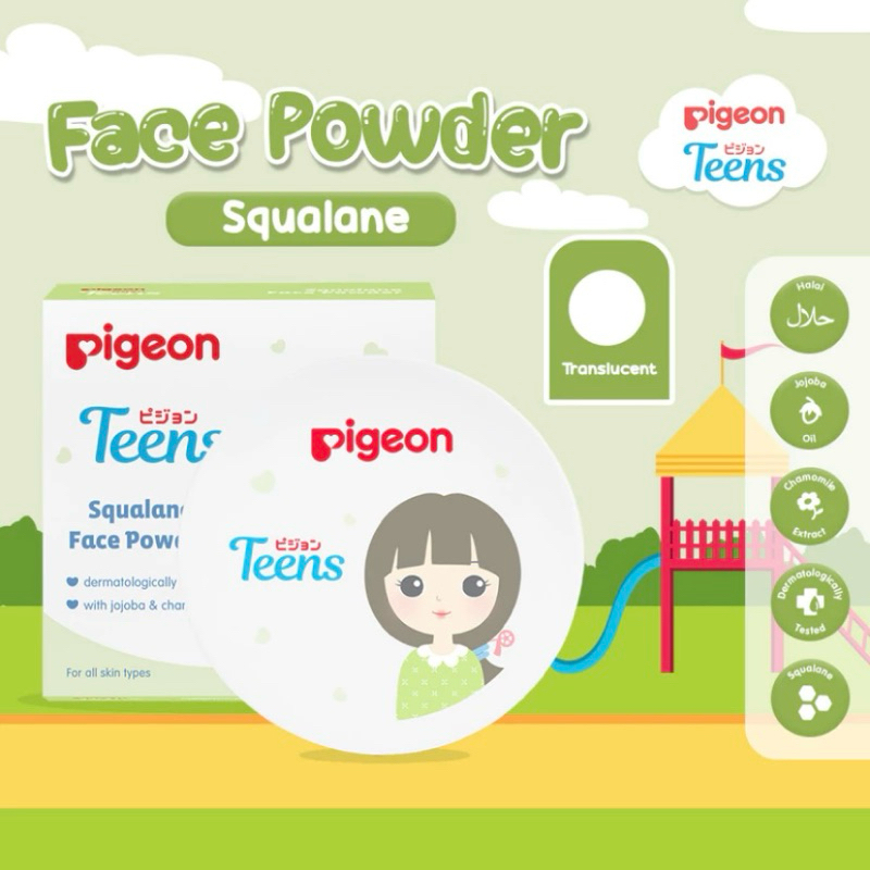 PIGEON TEENS Face Powder squalane 12Gr Bedak tabur anak dan remaja