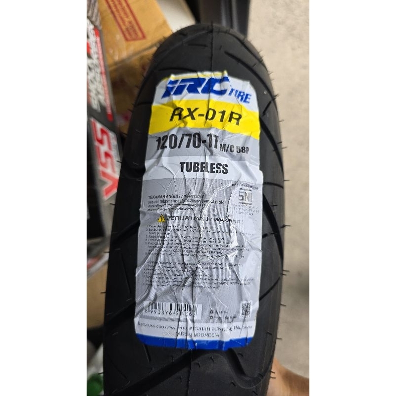 Ban 120/70-17 RX01 REAR IRC TUBELES buat motor MX king/Byson/New megapro/Jup mx/CBR150old&new