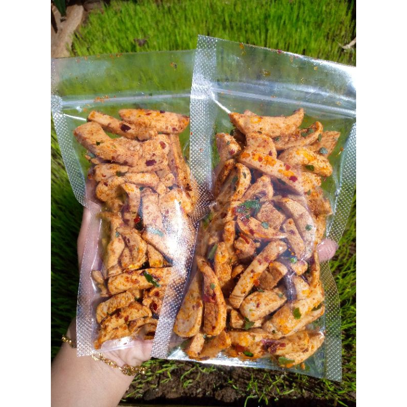 

Basreng Kriuk Daun Jeruk Dengan cabe giling Asli