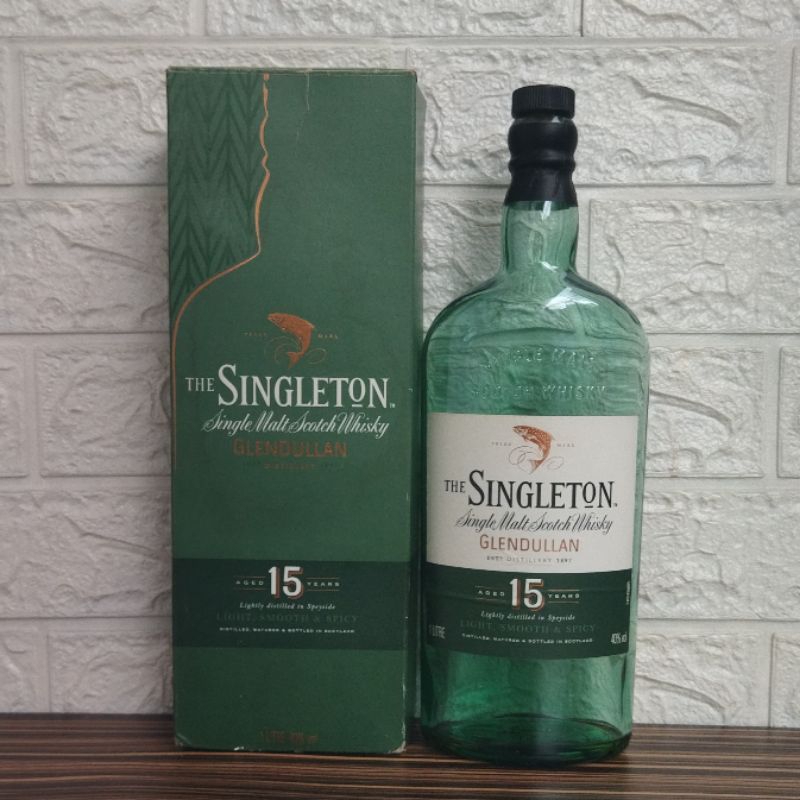 Botol bekas Singleton 15 Glendullan 1 Liter