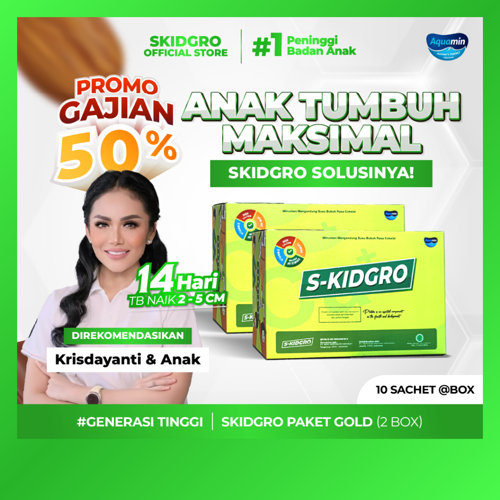 

S-KIDGRO Susu Peninggi Anak Terbaik No. 1 di Indonesia - 2 Box