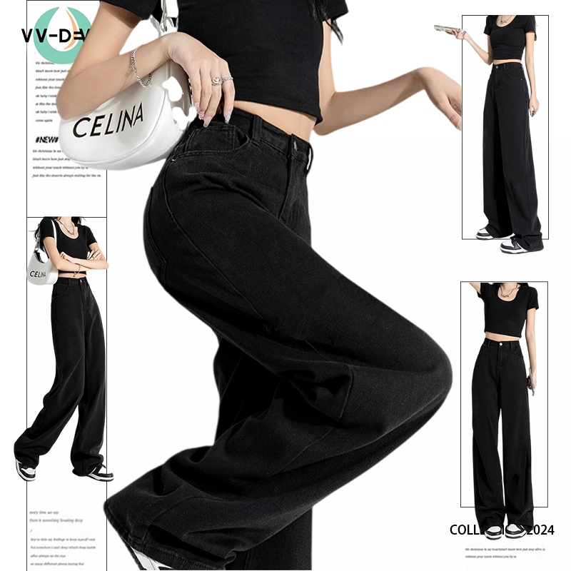 Celana jeans wanita jumbo Celana jeans boyfriend wanita Celana jeans hitam wanita baggy pants Kulot 